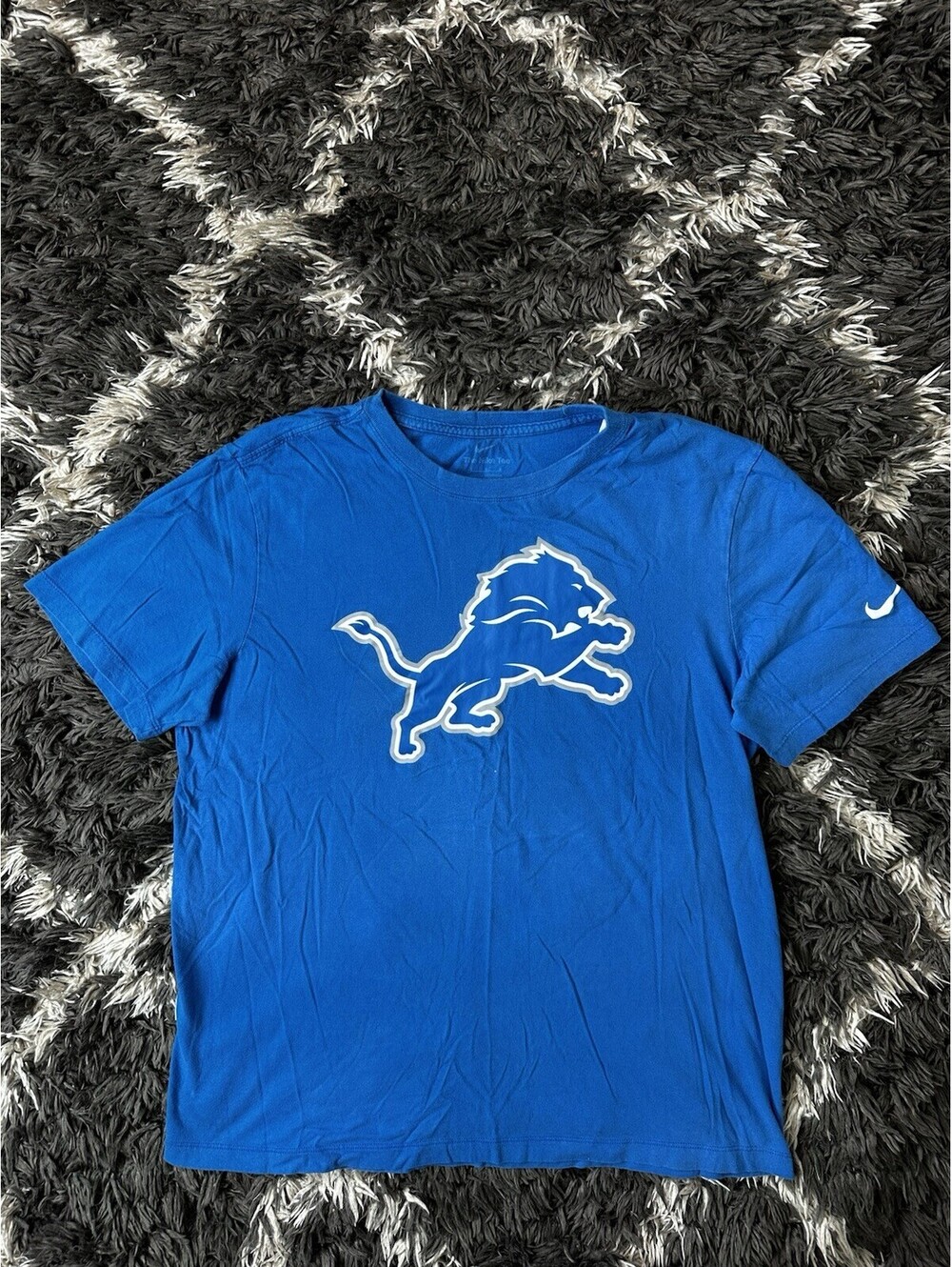 Nike The Nike Tee NFL Detroit Lions Graphic Short Sleeve Shirt Mens L Team Issue